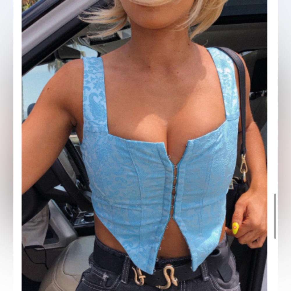 Princess Polly Blue Corset Top